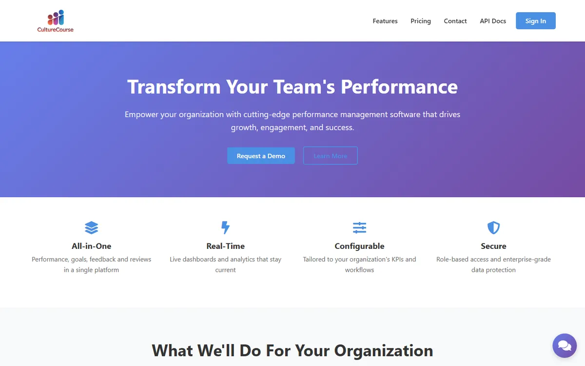 CultureCourse home page: Transform Your Team's Performance